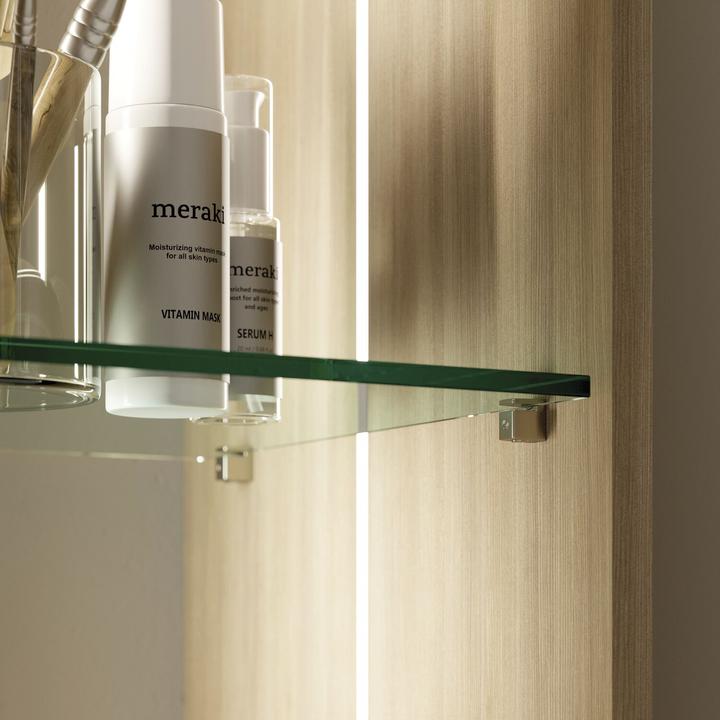 Produktbild Italiana Ferramenta Glasbodenträger GRACE zum Schrauben, 8 mm Glas, Zamak vernickelt schwarz