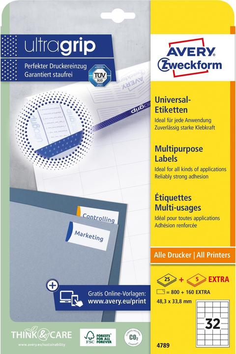 Produktbild Avery Universal-Etiketten