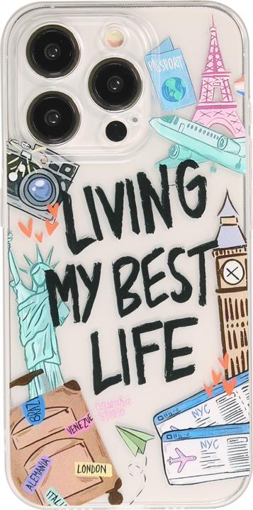 Produktbild PhoneLook Hülle es Silikon Cover Living my best Life (Apple iPhone 15 Pro)