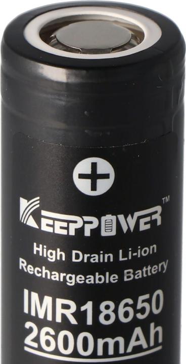 Produktbild Keeppower Akku IMR18650 Plus (US18650VTC5A) (Flat Top) inkl. Akkuschutzbox (1 Stk., 18650, 2600 mAh)