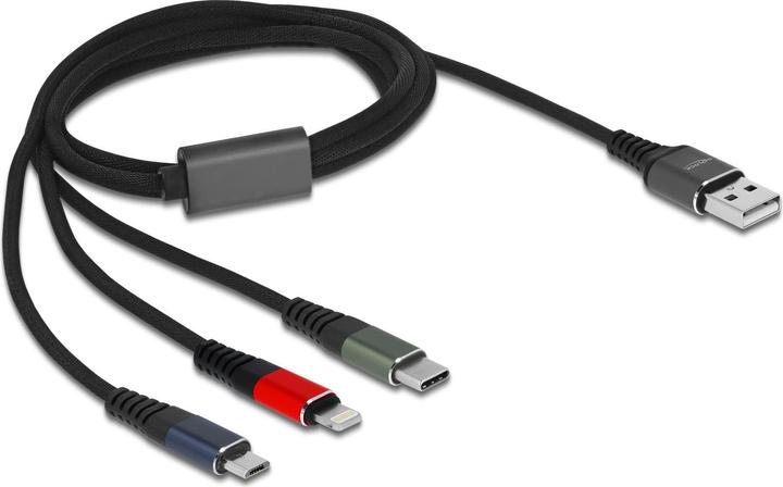 Delock USB-A – USB-C, Lightning, USB Micro B (1 m, USB 2.0)