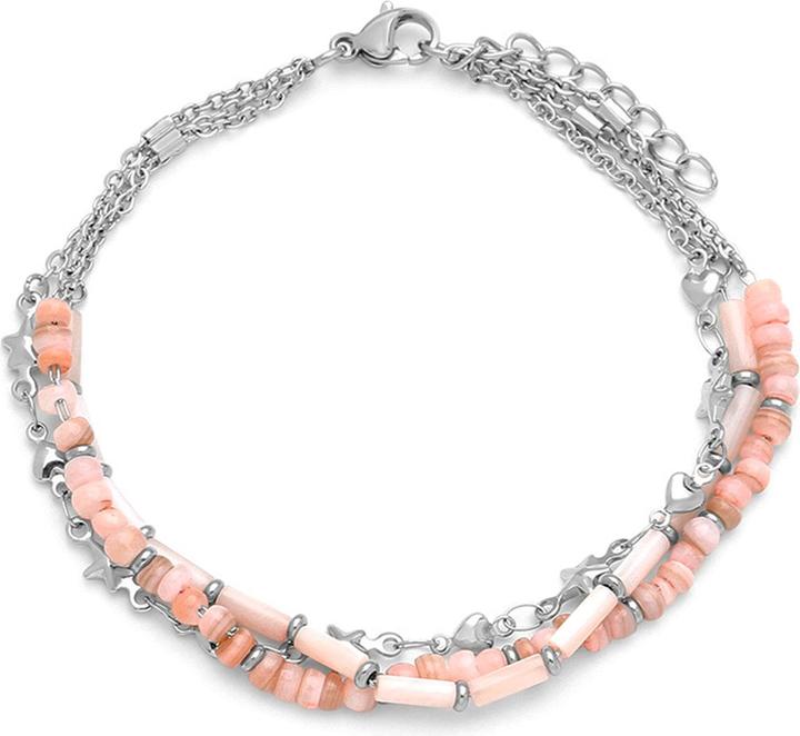 Immagine prodotto Leyda Bracciale madreperla in acciaio inossidabile (19.50 cm, Pietra, Acciaio inossidabile)