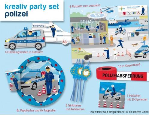 Produktbild DH-Konzept Party Deko Set Polizei 51 teilig