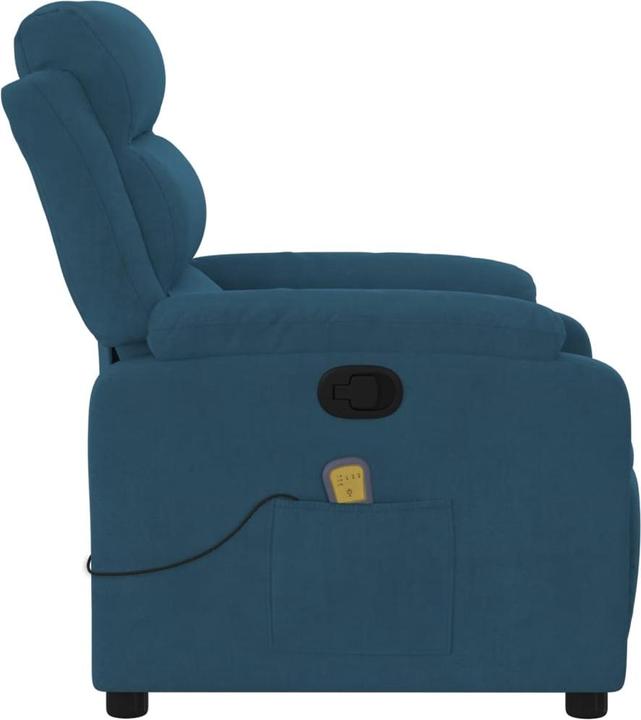 Produktbild VidaXL Massagesessel Fernsehsessel Relaxsessel Sessel Liegesessel Blau Samt