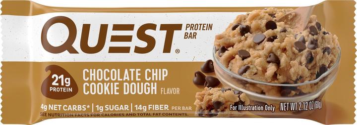 Image du produit Quest Nutrition Quest Bar (Pâte à cookies aux pépites de chocolat, 6 pcs, 360 g)