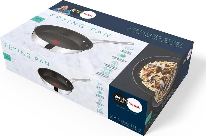 Actual product image Tefal Jamie Oliver Cook's Classic (28 cm, Frying pan, Stainless steel)