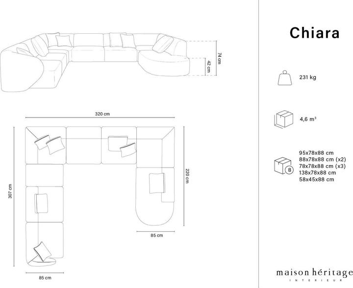 Actual product image Maison Heritage Chiara (Sofa landscape)