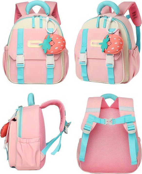 Produktbild Only-Bags.Store Casual Fashion Farbe Clashing Knapsack mit verstellbaren Riemen und grosse Kapazität, Zip Up, Obst
