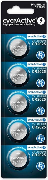 Produktbild Everactive Lithiumbatterie mini CR2025 - Blisterverpackung 5 Stk. (5 Stk., CR2025, 150 mAh)