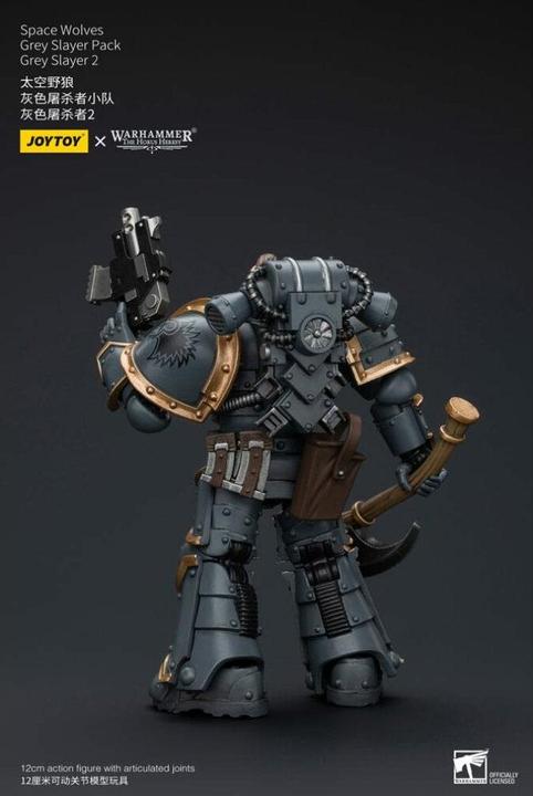 Actual product image Joy Toy Warhammer The Horus Heresy action figure 1/18 Space Wolves Grey Slayer Pack Grey Slayer 2 12 cm