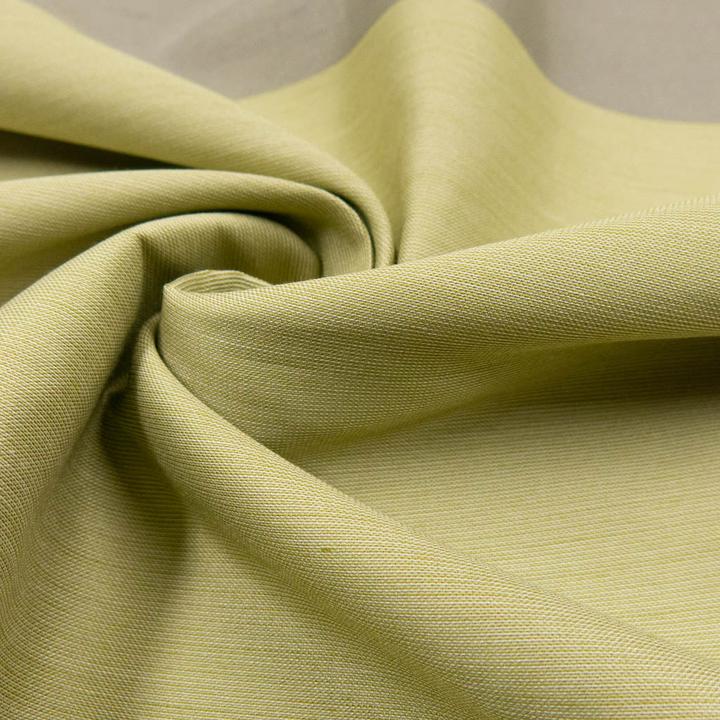 Actual product image Stoffrestposten Curtain fabric opaque - Striped in green - Minimum sales quantity: 1 metre