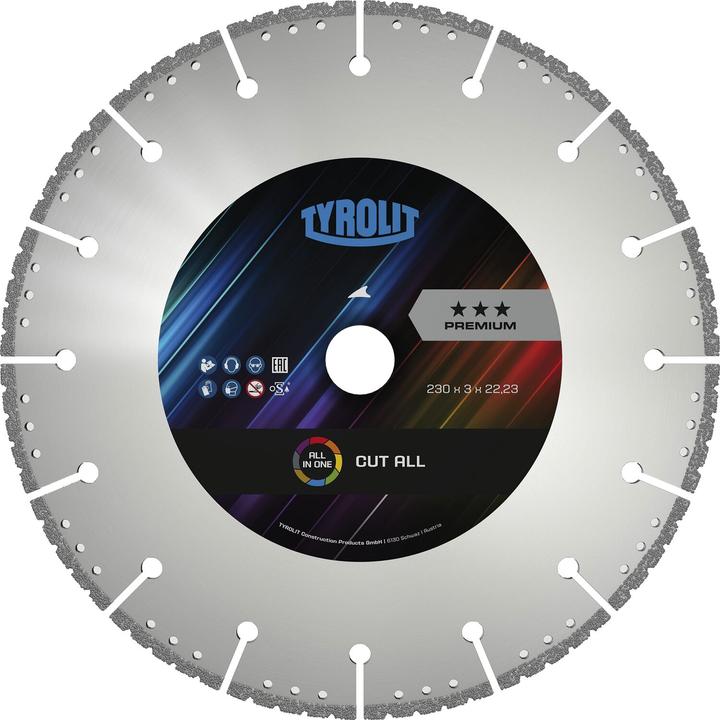 Tyrolit Diamond cutting disc DC ALL FASTCUT Ø 125 mm Bore 22.23 mm Segment height 10 mm Segment thickness