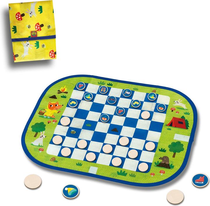 Actual product image Ses Wrap and Go Travel Games, 3in1 (English, French, Dutch, German)