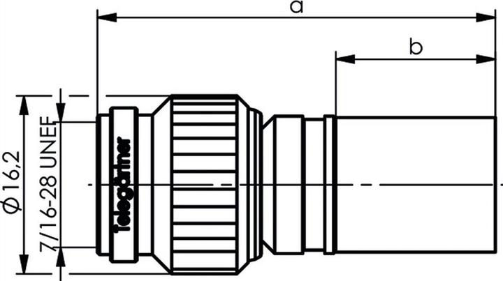 Produktbild Telegärtner TNC-Kabelstecker Crimp 50 Ohm, crimp/crimp, Professional, A3312, RG-213/U (Antennenkabel)