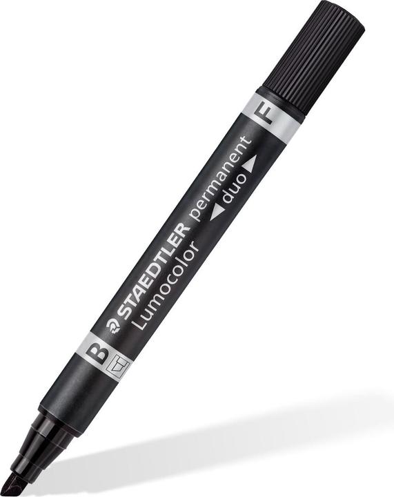 Actual product image Staedtler Lumocolor® permanent duo 348 B (Black, 4 mm, 1 x)