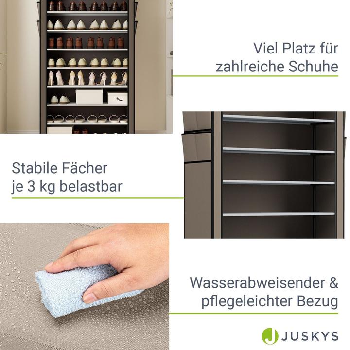 Actual product image Juskys Shoe cabinet (88 x 160 x 28 cm)
