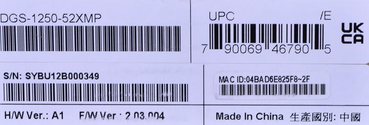 Actual product image D-Link DGS-1250-52XMP Gigabit Switch PoE 52-Port Smart Managed PoE+ 4x 10G (52 Ports)