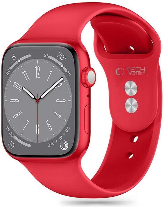Tech-Protect SILICONE Apple Watch 6 / 7 / 8 / 9 / 10 / SE / ULTRA 1 / 2 (44 / 45 / 46 / 49 MM) RED