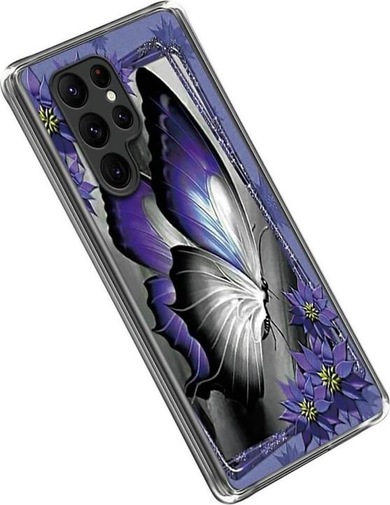 Produktbild Cover-Discount Galaxy S23 - Softes Silikon Case Schmetterling violett (Samsung Galaxy S23 Ultra)