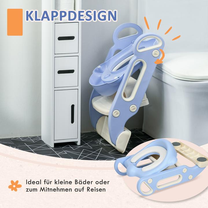 Immagine prodotto Swisshandel24 Sedile da toilette per bambini, istruttore da toilette con gradini, maniglia, attacco da toilette