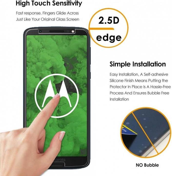Immagine prodotto Screenguard Motorola Moto G6 Plus Pellicola protettiva in vetro Custodia Design amichevole (1 Pezzo/i, Motorola Moto G6 Plus)