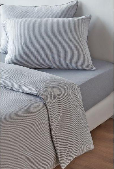 Produktbild Living Home Melange Jersey Streifen (Bettwäsche Set, 140 x 220 cm, 70 x 90 cm)