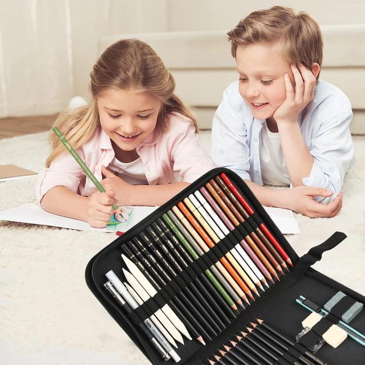 Actual product image Hohuhu Coloured charcoal pencil set (Multicoloured)