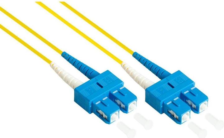 Image du produit Varia Câble de raccordement fibre optique duplex OS2 (monomode, 9125) SCSC, LSZH, polarité interchangeable (7.50 m)