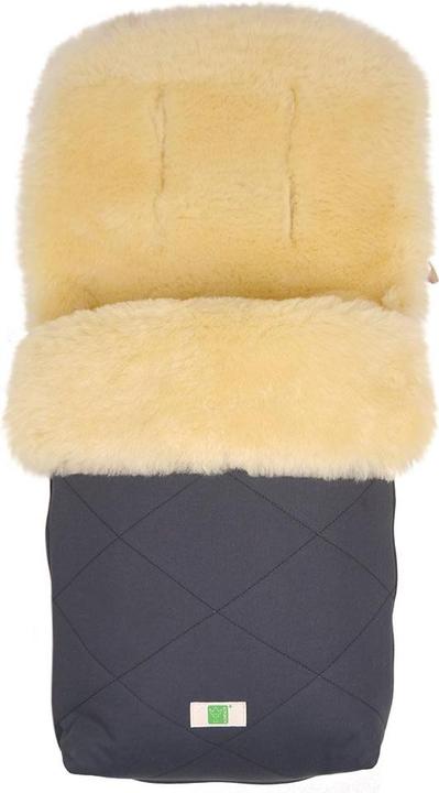 Actual product image Kaiser Lambskin footmuff Natura Organic Cotton - Anthracite Footmuffs for prams & buggies