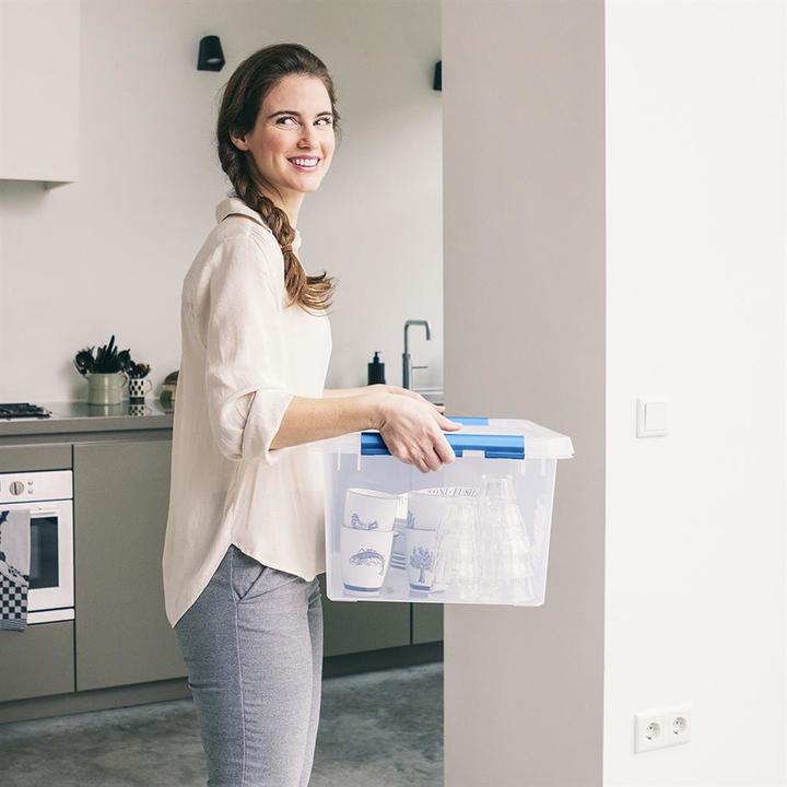 Produktbild Sunware Q-line Aufbewahrungsbox 36L transparent blau (36 l)