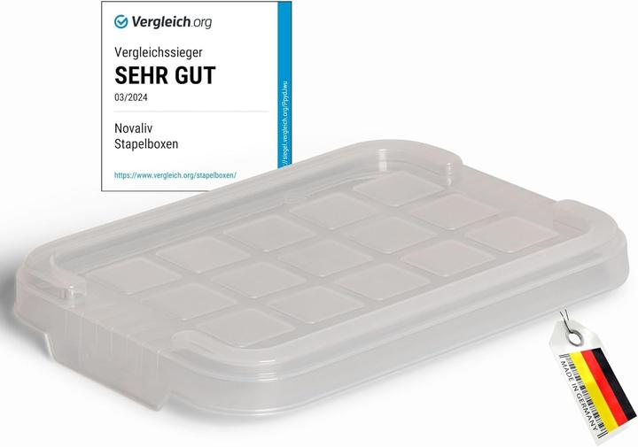 Actual product image Novaliv 1x Ersatzdeckel 2 Liter mit Clipverschluss 19x14 cm Transparent (19 x 14 cm, 2 l)