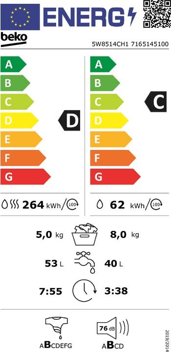 Energy Label Beko 5W8514CH1