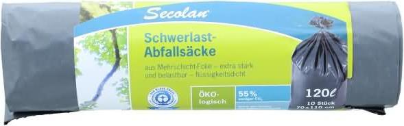 Image du produit Secolan 1x10 sacs à déchets lourds 120 l (1 x, 120 l)