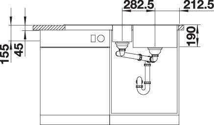 Actual product image Blanco Collectis 6 S (Top-mounted sink, Fitted sink with draining board, 100 cm, 51 cm)