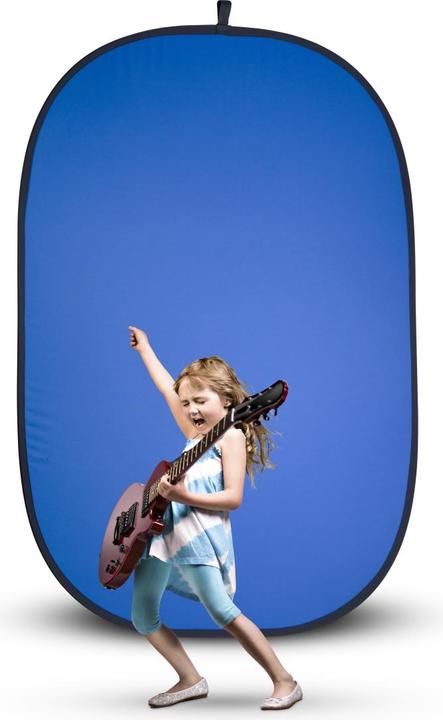Immagine prodotto Walimex 2in1 fondo pieghevole grigio/blu, 180x210cm (180 cm, 180 cm)