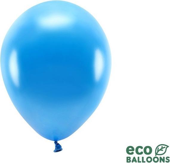 Actual product image Partydeco Eco Balloons Turquoise Metallic (10 x)