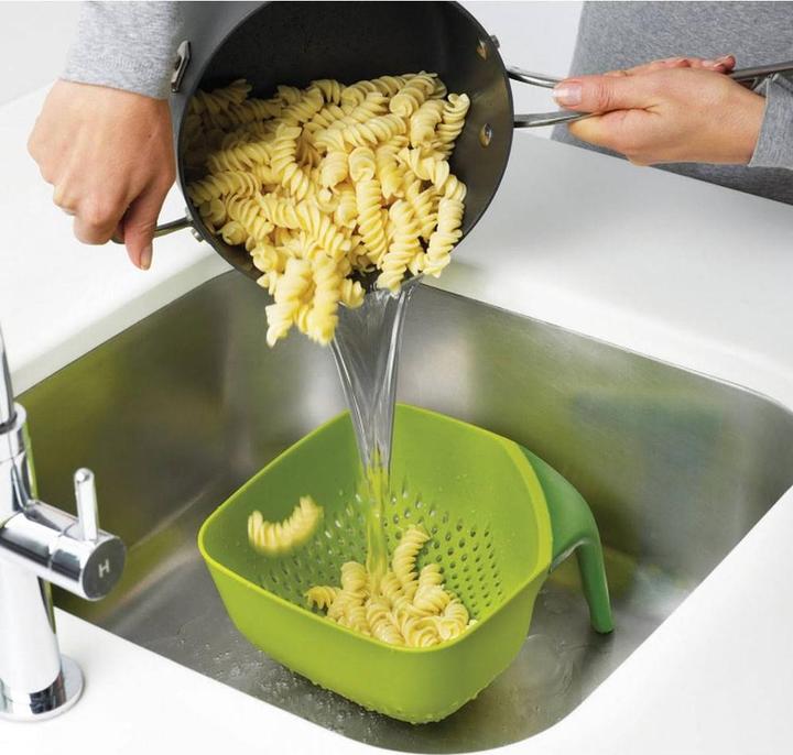 Actual product image Joseph Joseph Colander square, stackable, large, white, 19x20.5x11.4 cm (19.10 cm)