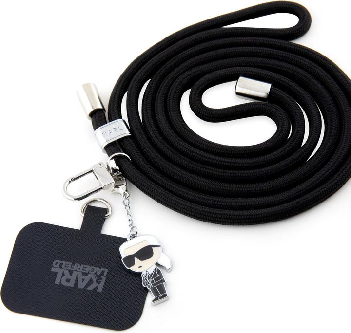 Actual product image Karl Lagerfeld KLUCNMSCKIK Universal CBDY Cord pasek czarny/black