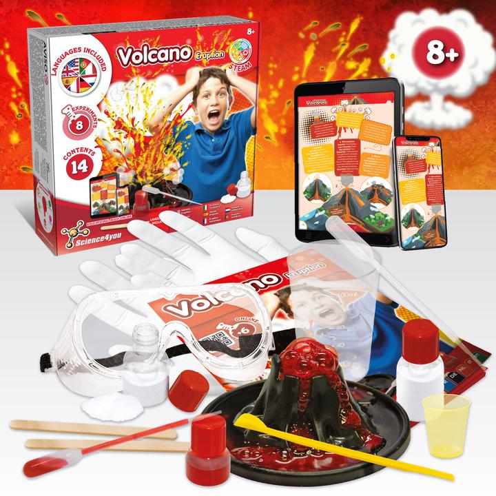 Immagine prodotto Science4you Esperimento con il vulcano per bambini dagli 8 anni - Vulcano da tavolo per bambini: costruisci la