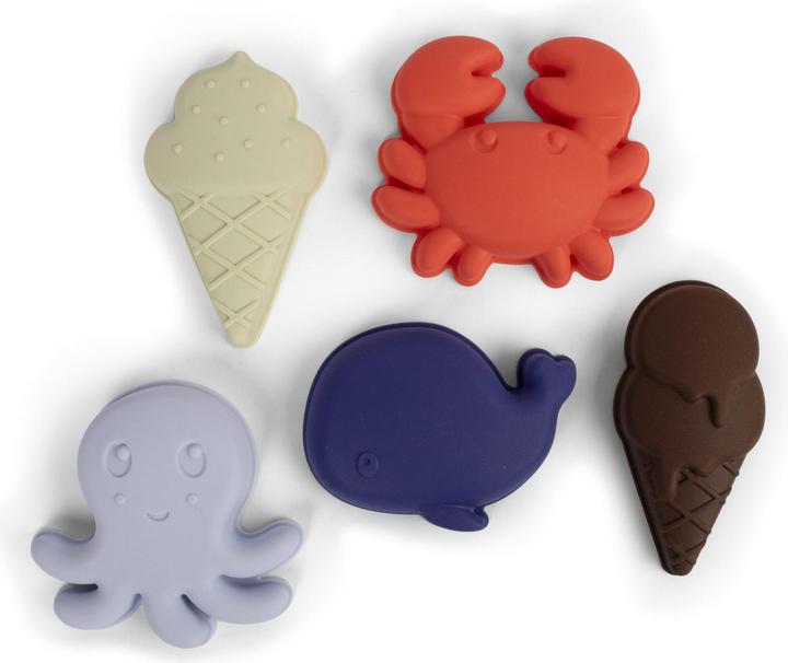 Produktbild Filibabba Silikon-Sandförmchen 5er-Set - Blue Mix