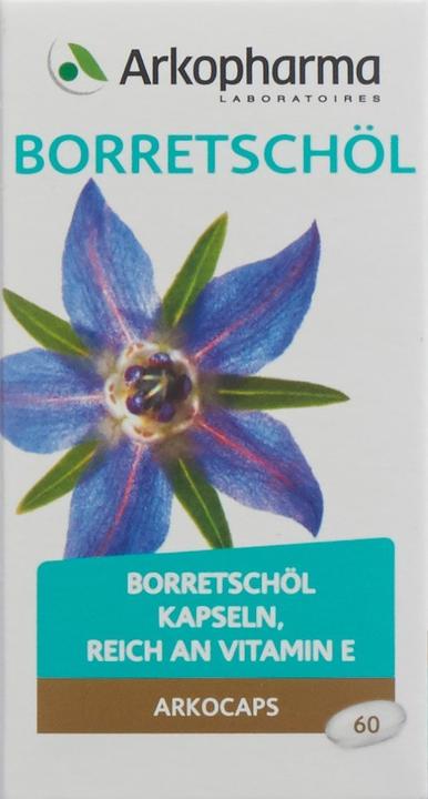 Actual product image Arkopharma Arkocaps Borretschöl Kapseln (60 Piece, Capsules, 62 g)