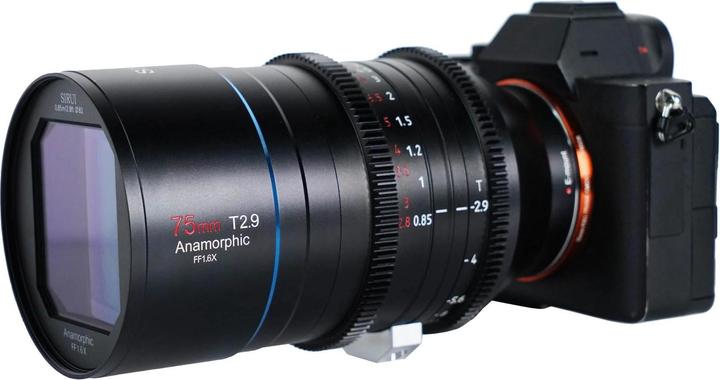 Actual product image Sirui Venus 75mm T2.9 1.6x Full-Frame Anamorphic lens(E mount) (Sony E, full size)