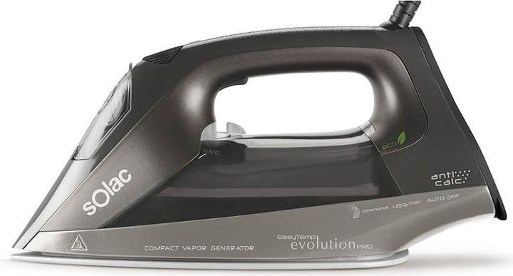 Solac CVG9508, Trocken- & Dampfbügeleisen, 2 m, Schwarz, 45 g/min, 2400 W, 220 - 240 V (2400 W)