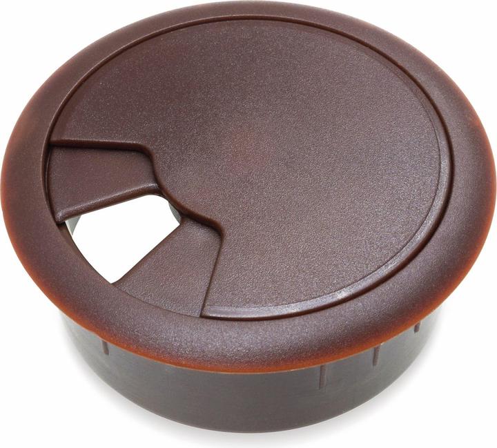Actual product image Pollini Cable grommet for worktops, brown, 50 mm, ABS (Cable hole)