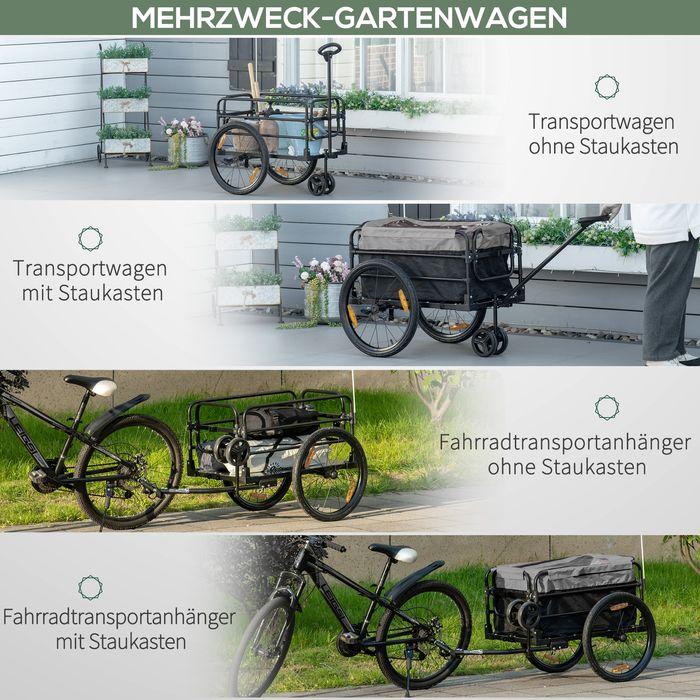 Actual product image Swisshandel24 2-in-1 bicycle trailer Cargo trailer Transport trailer for bicycle with 20 inch pneumatic tyres 40