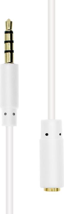 Productafbeelding ProXtend Mini-Jack 4-Pin Slim Verlengkabel Wit 0,5M (0.50 m)