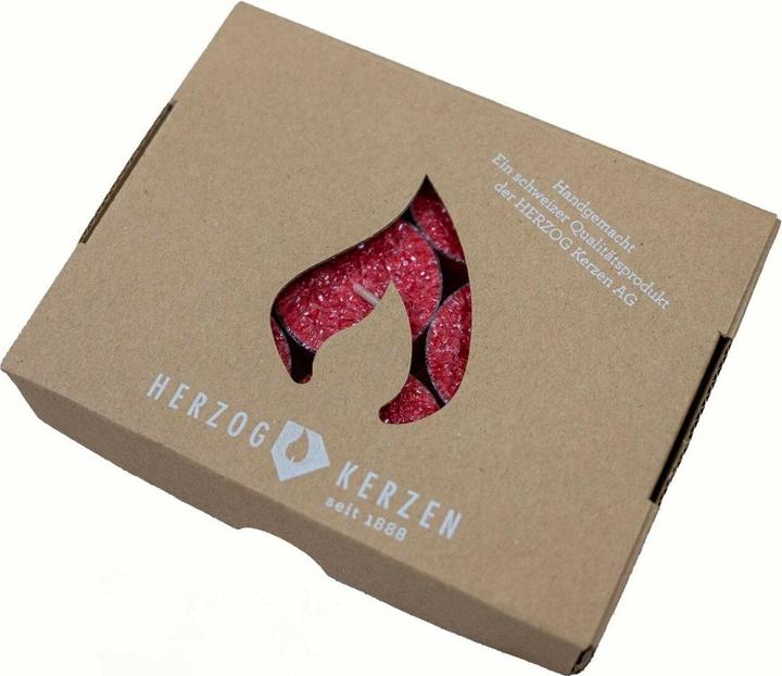 Image du produit Herzog Kerzen Bougies à réchaud Kristallo Ø 4 cm 9 pièces, Rubis (9 pcs)