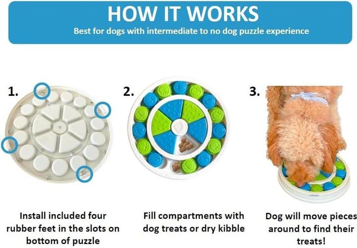 Produktbild Out of the blue Interaktives Hundespielzeug – Intelligenter Futterspender & Slow Feeder, Rund (Futterspielzeug Hund)