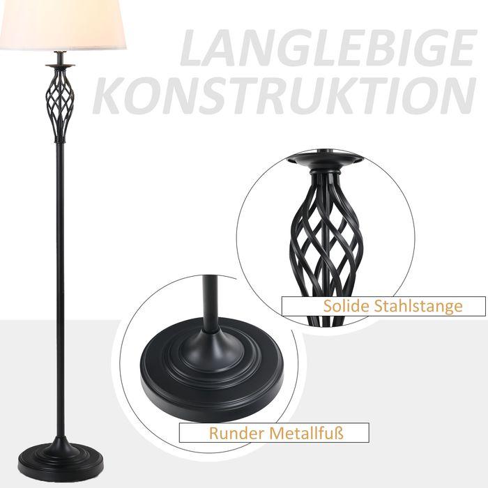 Image du produit Swisshandel24 Set de 3 lampes 2 lampes à poser (ø38 x 158H cm) + 1 lampadaire (ø30 x 62H cm) Métal, PS (E27)