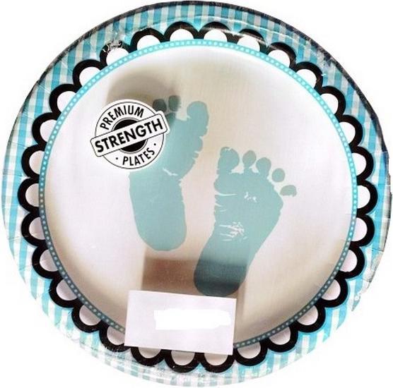 Produktbild Creative Converting Fussabdruck Dessertteller Baby Shower 8erPack Papier (8 x)